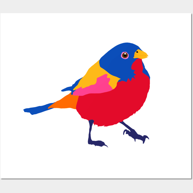 PAINTED BUNTING BIRD Wall Art by VegShop